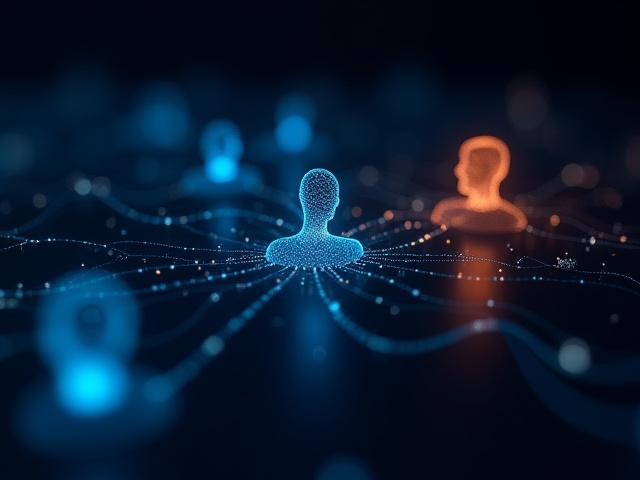 顧客データを分析し、AIがパーソナライズされた体験を提供するAIパーソナライズマーケティングのイメージ